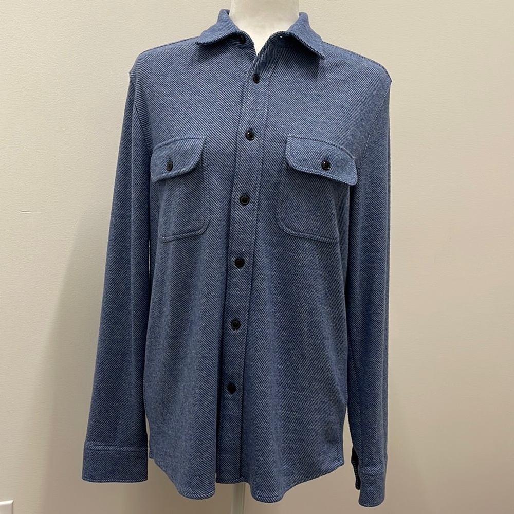 Faherty legend sweater shirt blue size M